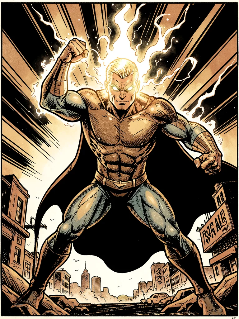 Telepathic hero with glowing eyes