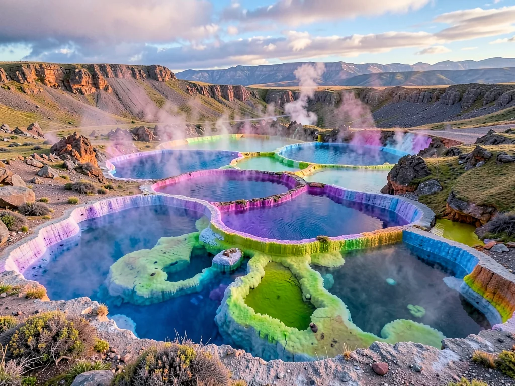 Thermal area overview showing multiple pools