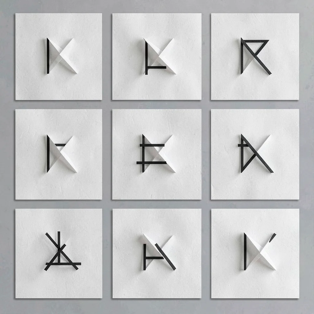 Tidy 4x3 schedule grid of twelve abstract session tiles, each carrying a differe