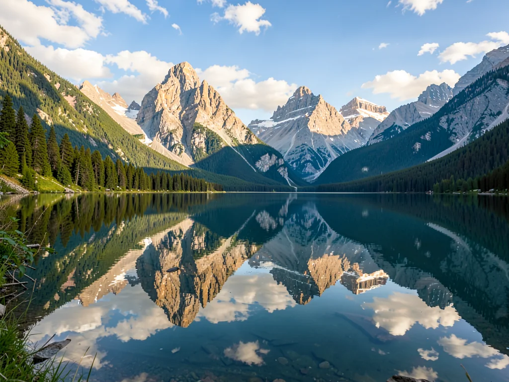 Lake perfect mountain mirror