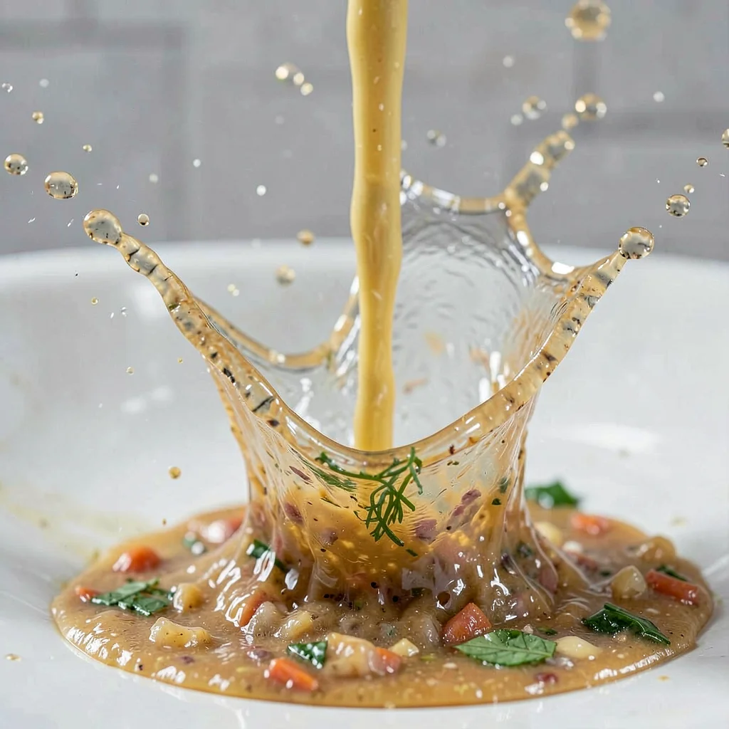 Splashing liquid food