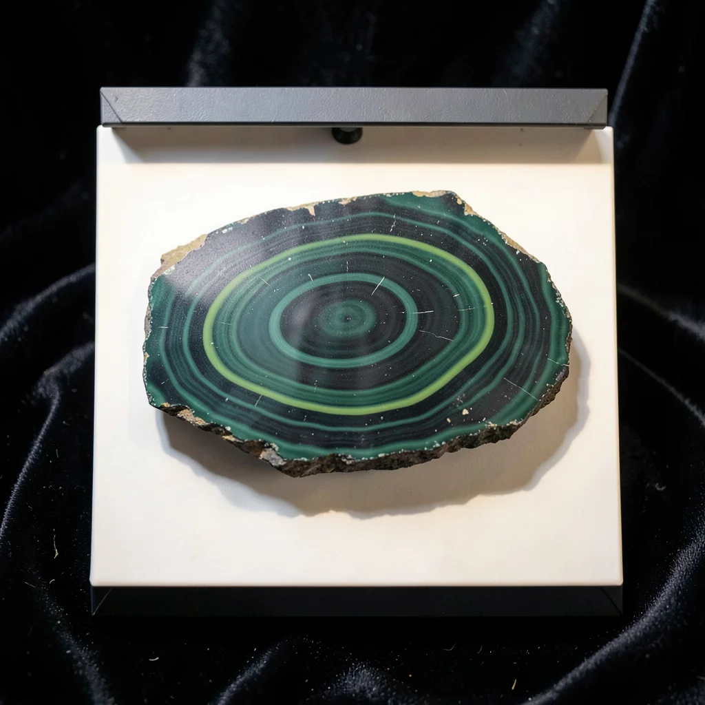 Polished Malachite Slab Concentric Green Bands