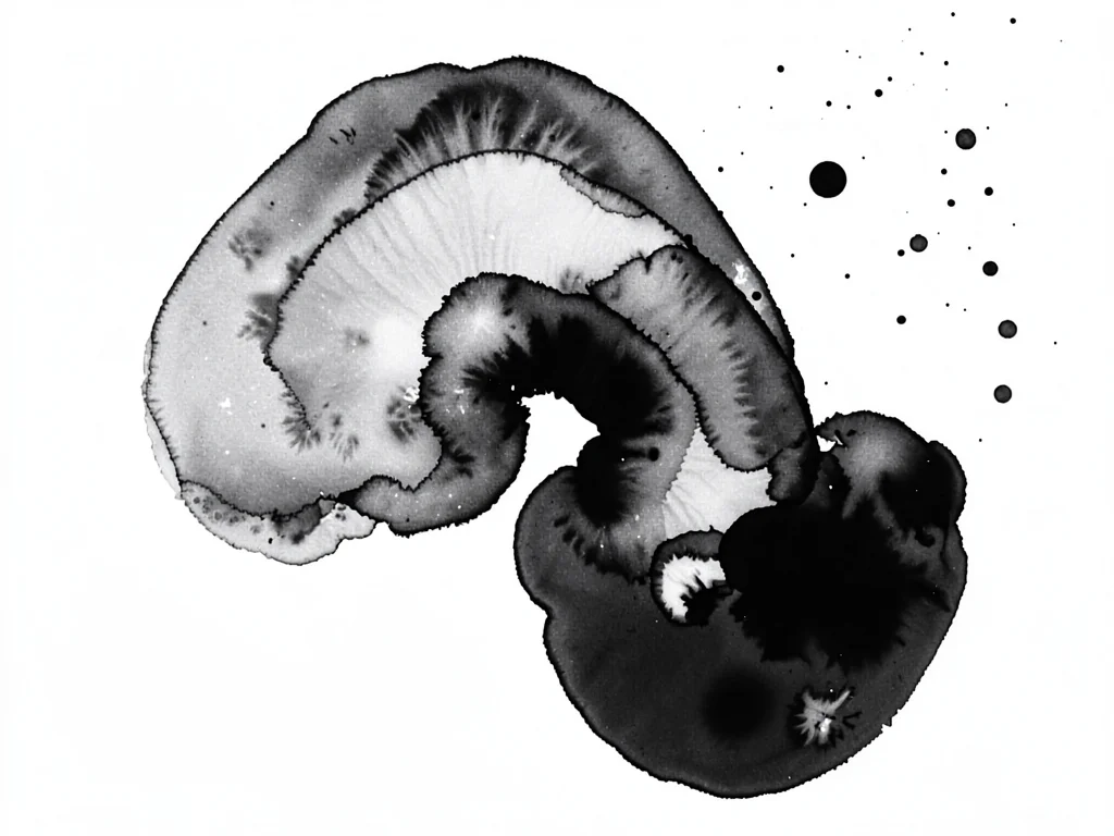 Ink in current showing flow direction