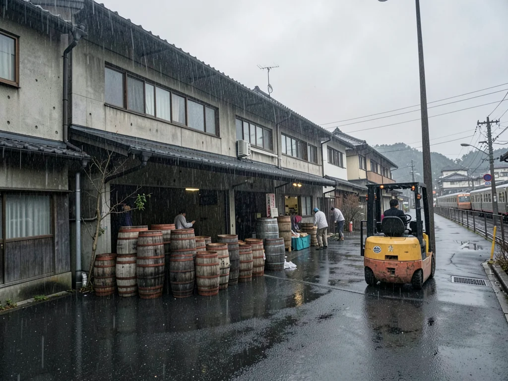 Sake brewery loading dock