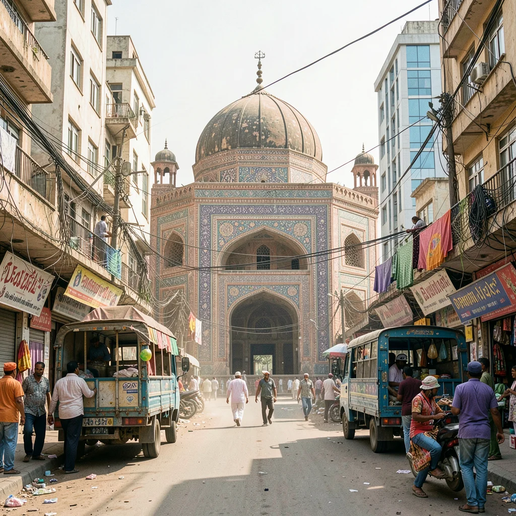 Elaborate decoration surviving dusty Lahore streets, Mughal-era tomb forgotten b