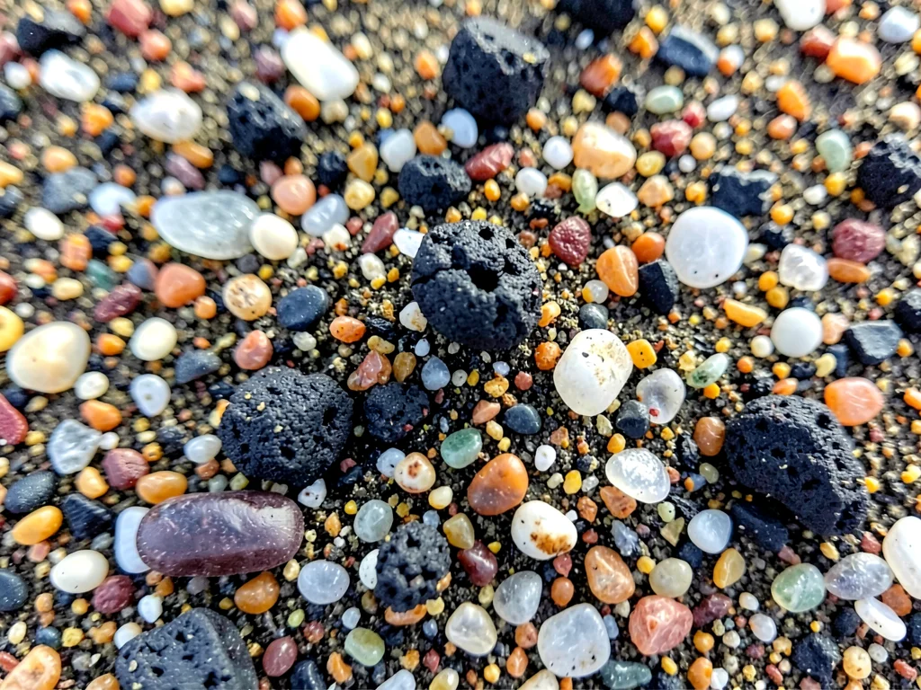 Mixed beach showing all grain types present