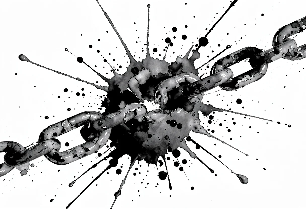 Breaking chain splatter