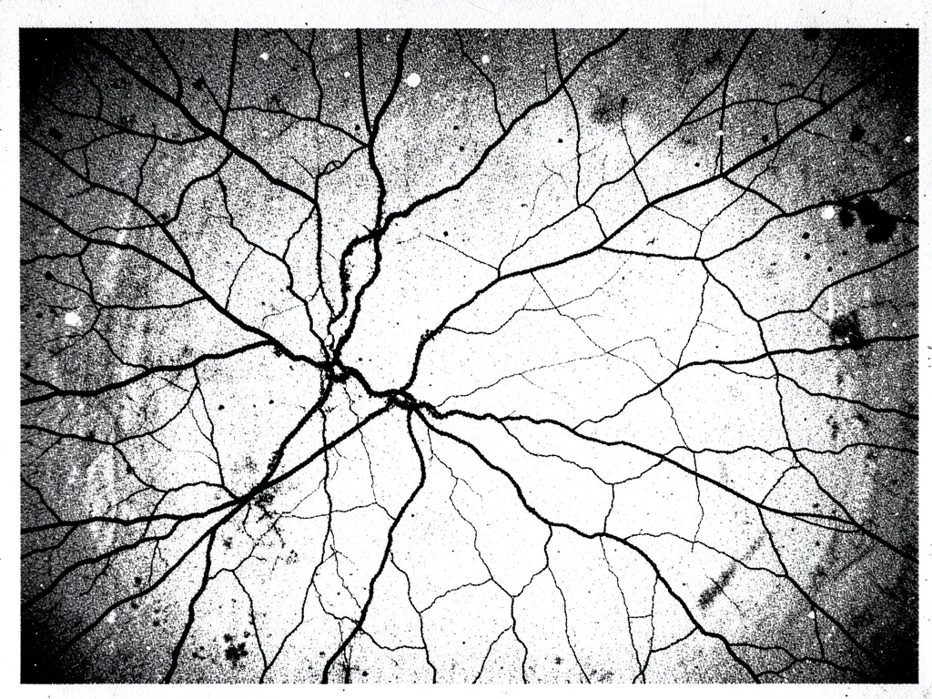 Map photocopied until roads and rivers become indistinguishable, geography disso