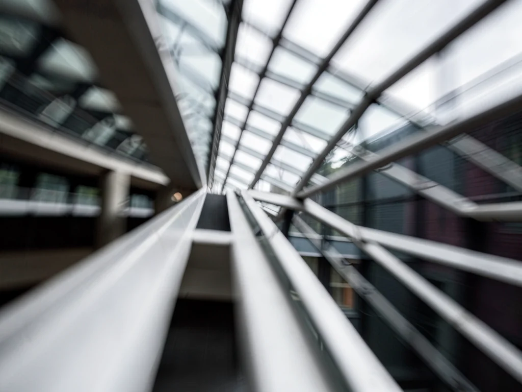 Architectural blur creating structure pattern