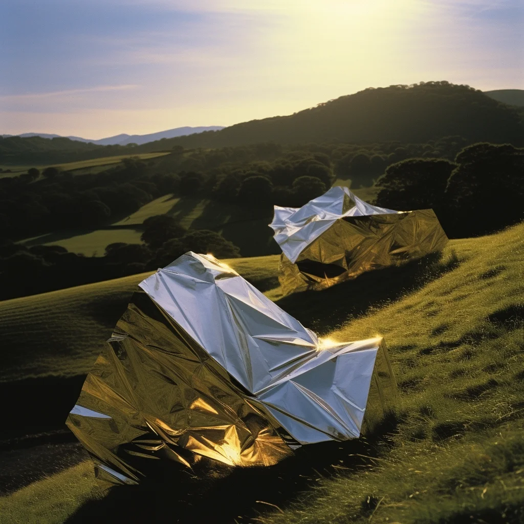 Land Art Photo by Andy Goldsworthy Gleaming origami s