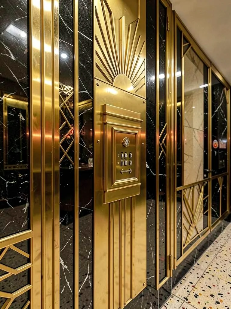 Brass Elevator Call Panel