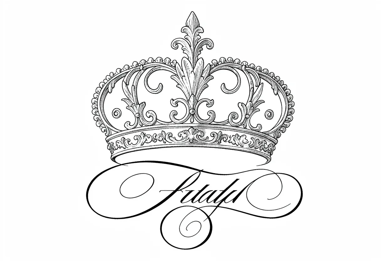 Crown filigree flourished