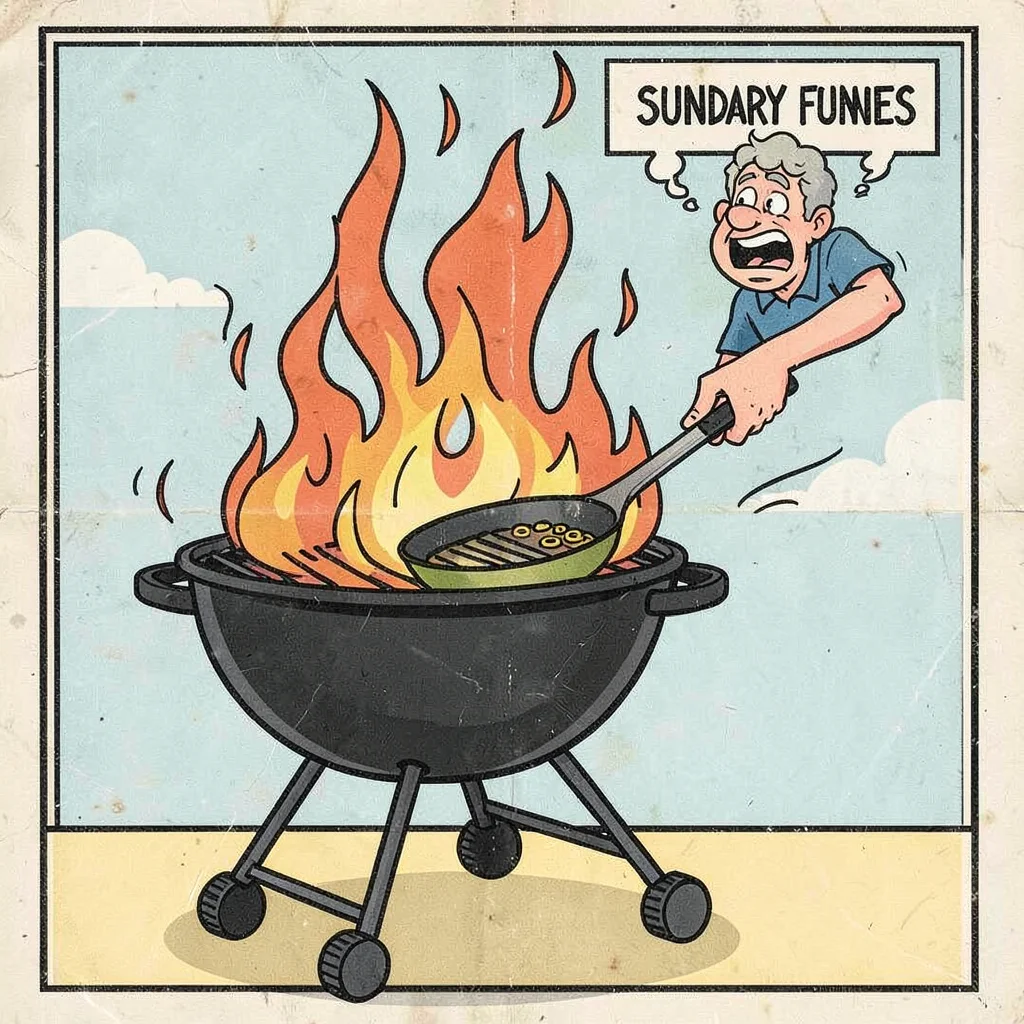 Barbecue fire panic