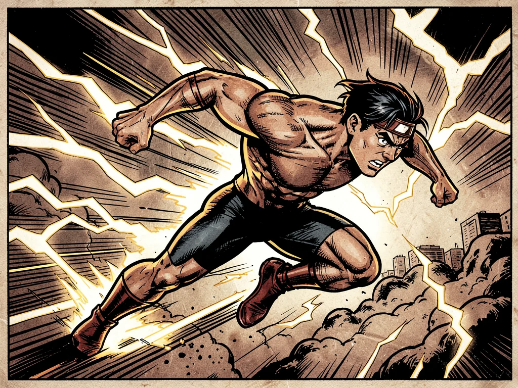 Speedster with lightning trails