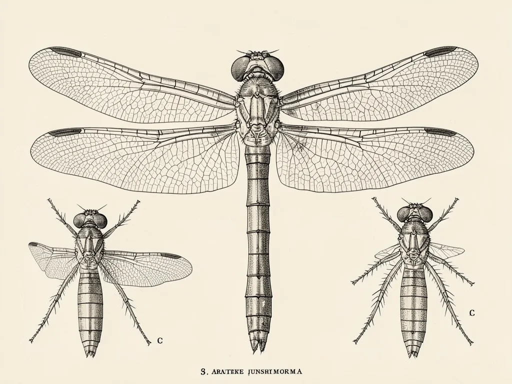Dragonfly wing venation specimen