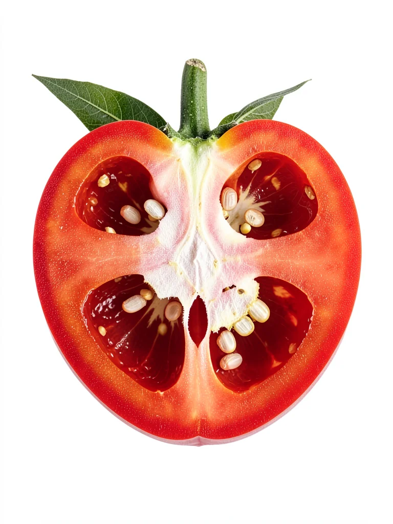Bell Pepper Cross-Section Seed Chamber Membrane