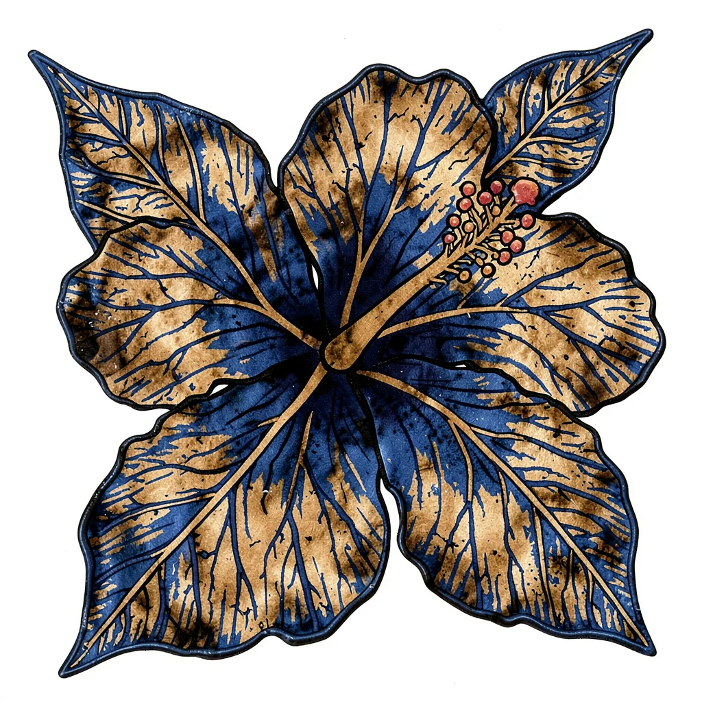 Batik hibiscus flower