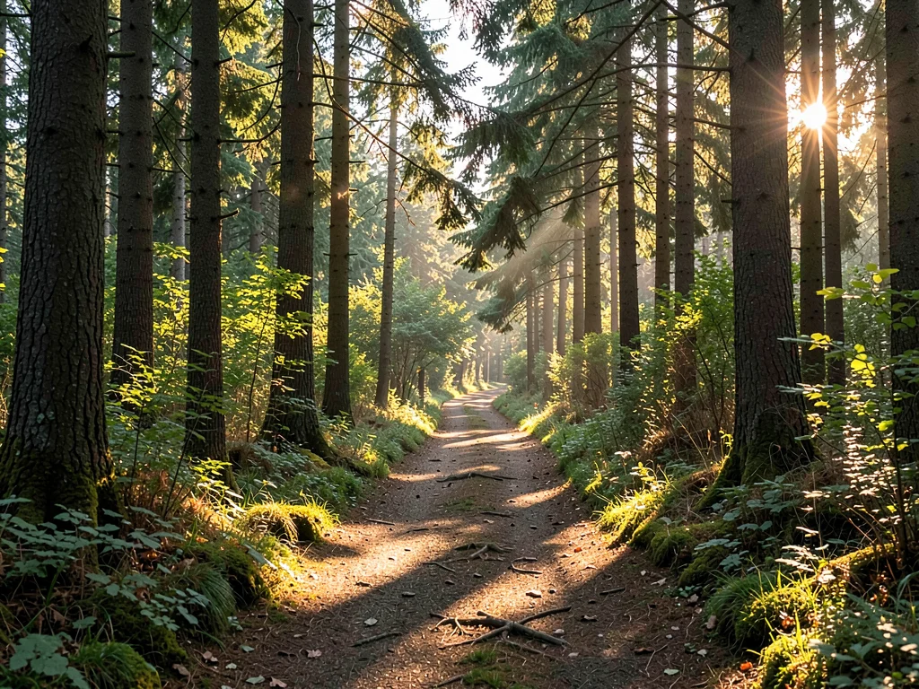 Forest path morning
