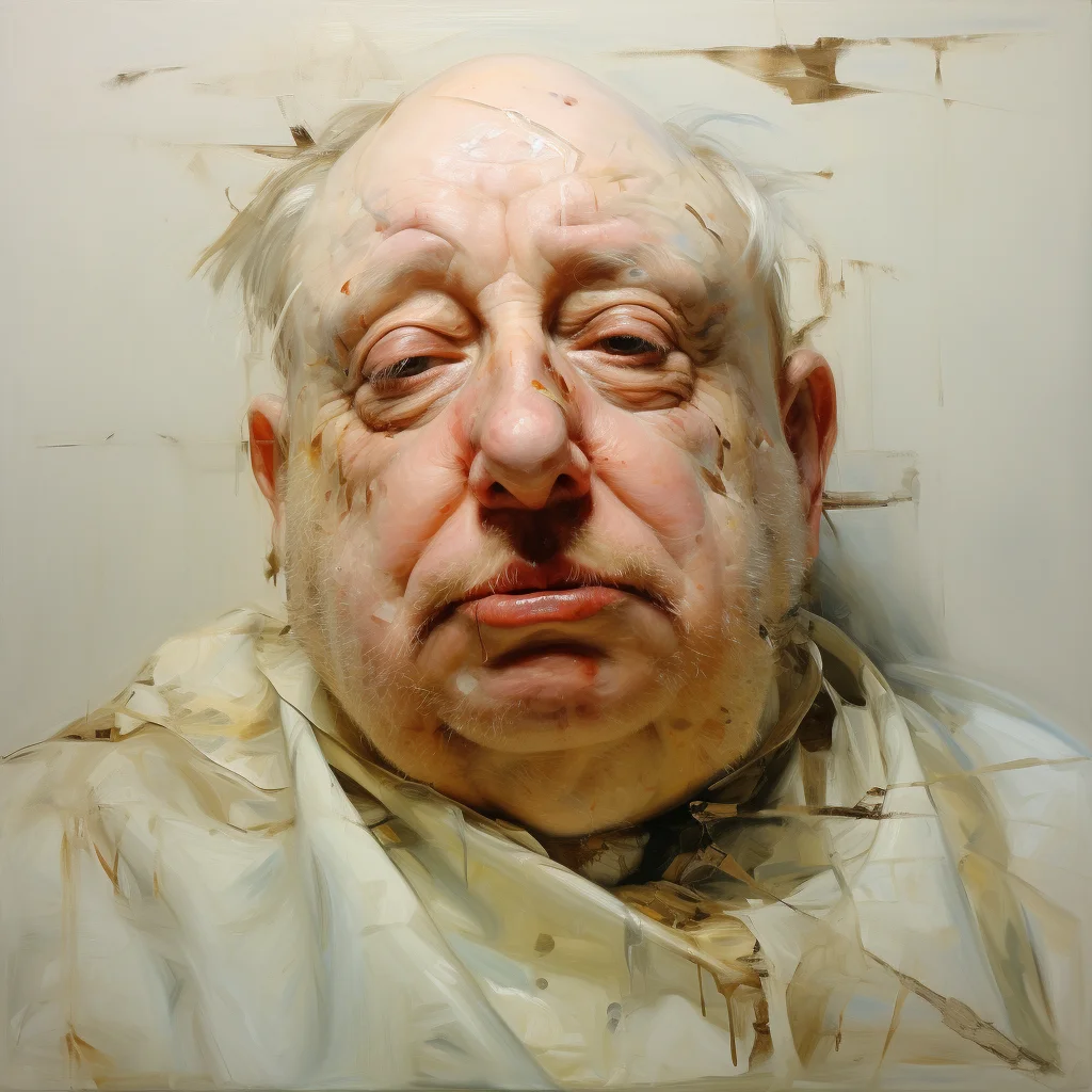 Painting portrait by Jenny Saville. The pope