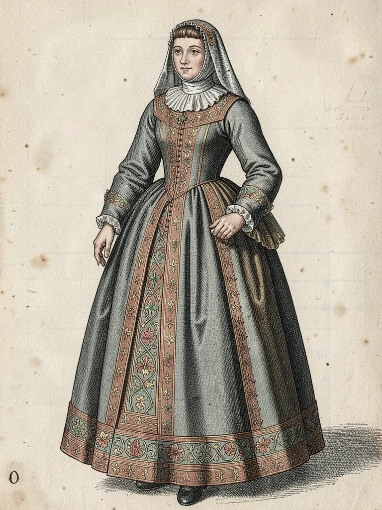 Medieval surcoat wimple