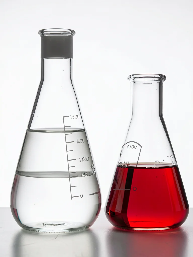 Volumetric Flask Calibration Line Clear Solution