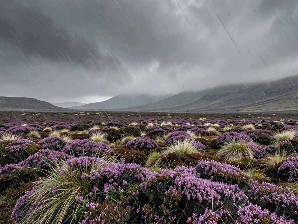 Horizontal Rain Driving Across the Moor