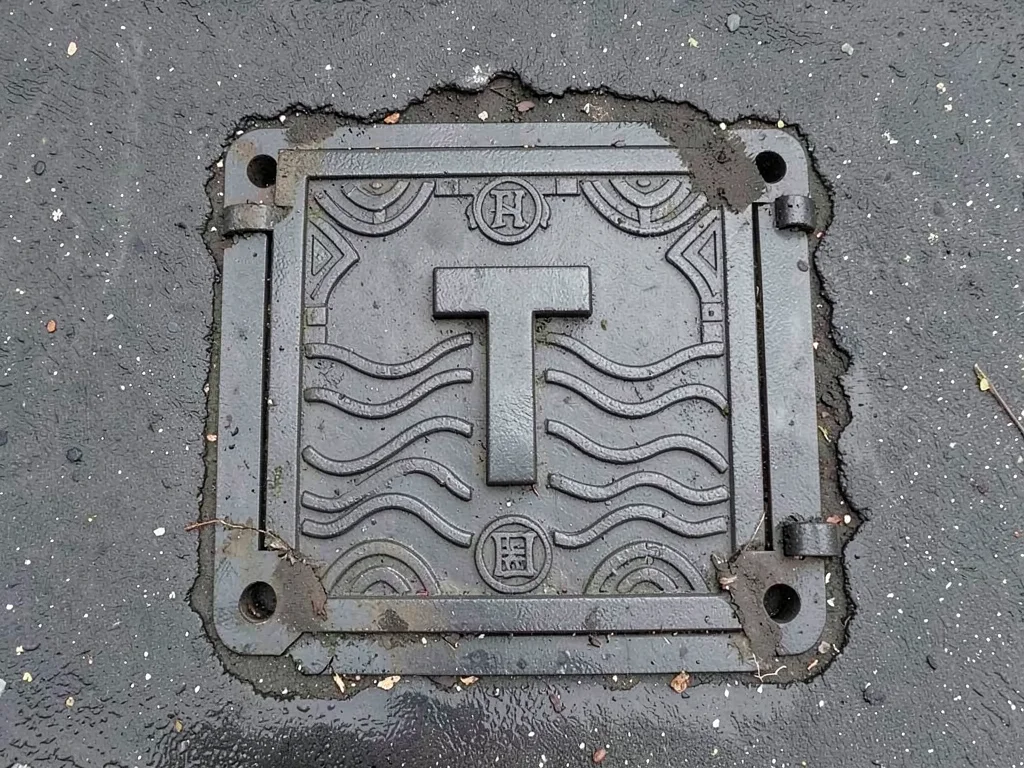 Telecommunications Vault Cover with Cable Pattern
