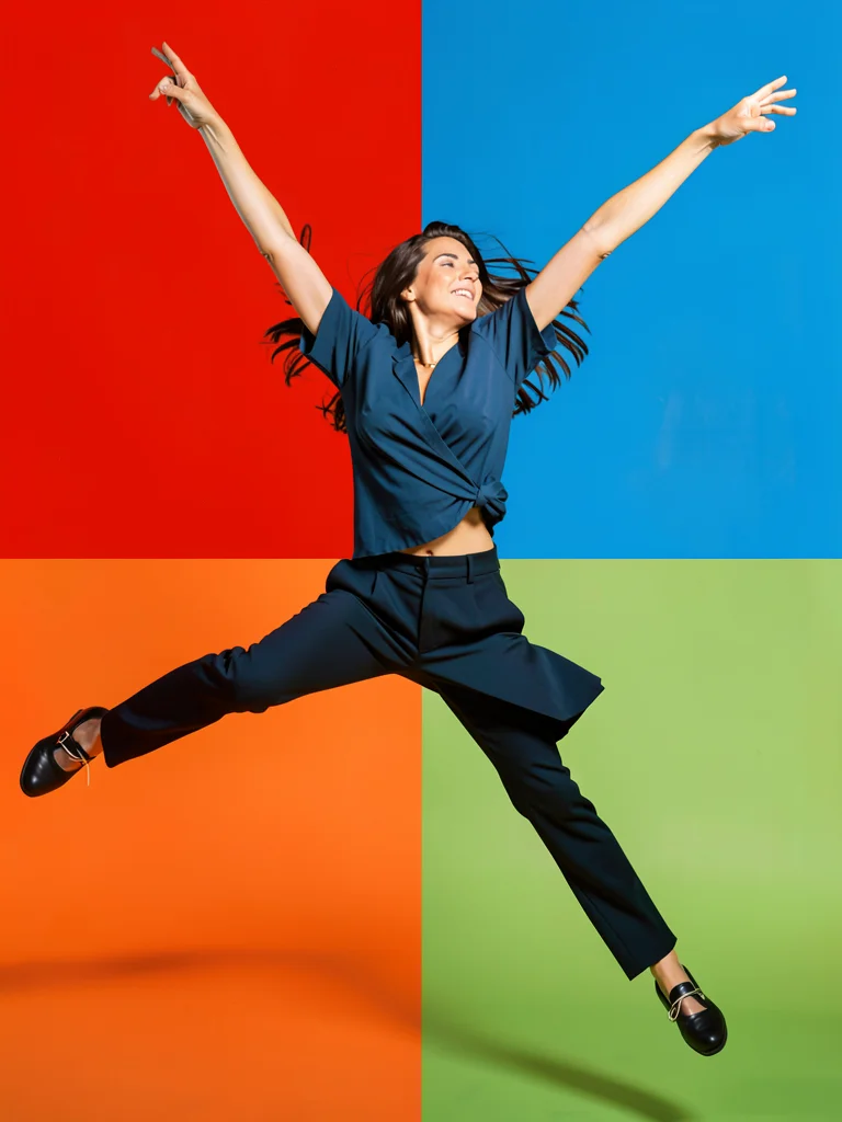 Dancer in split color space