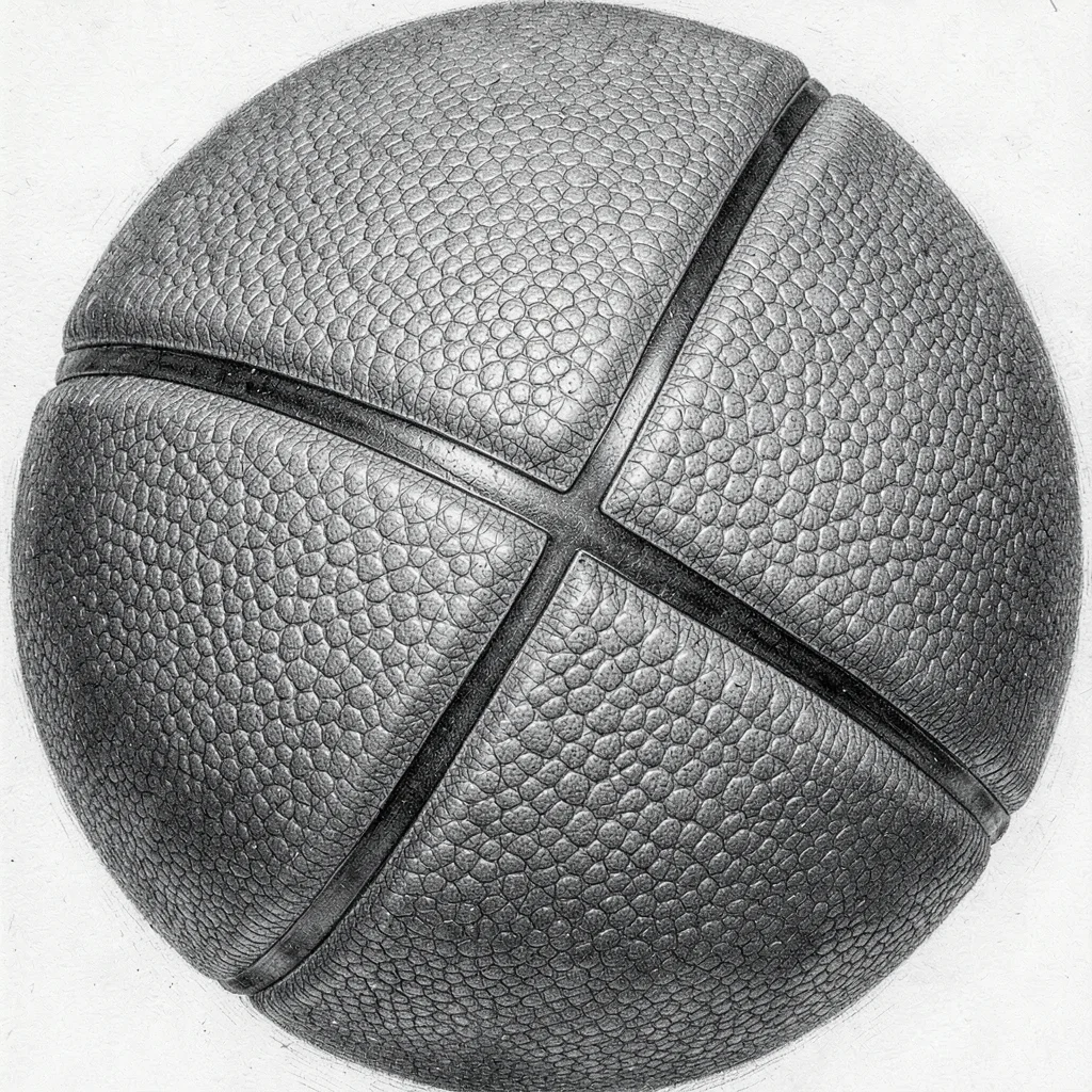 Basketball texture extreme close-up