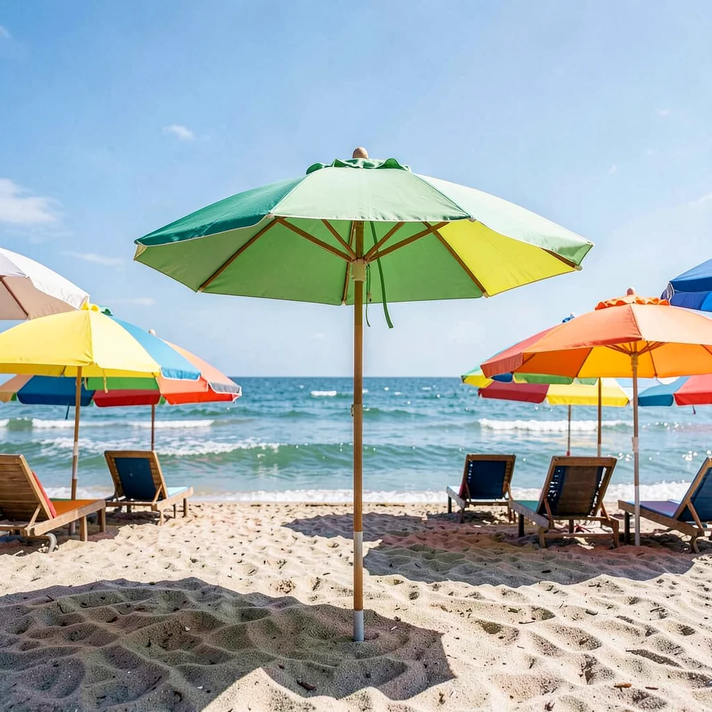 Beach umbrellas geometric