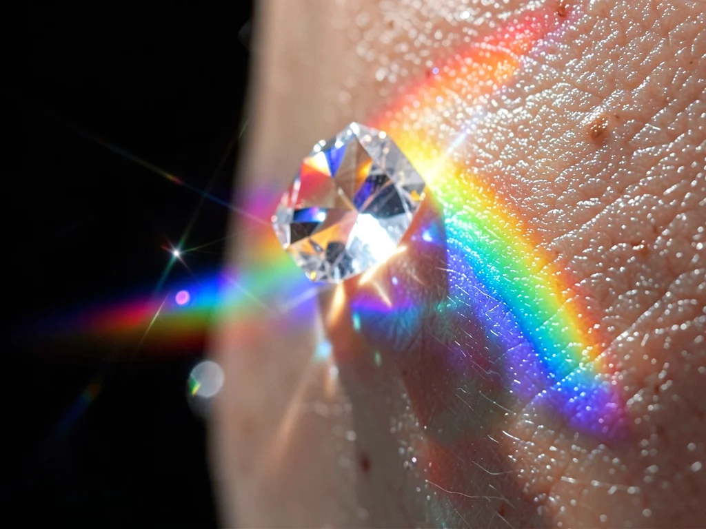 Spectrum on skin from jewelry refraction