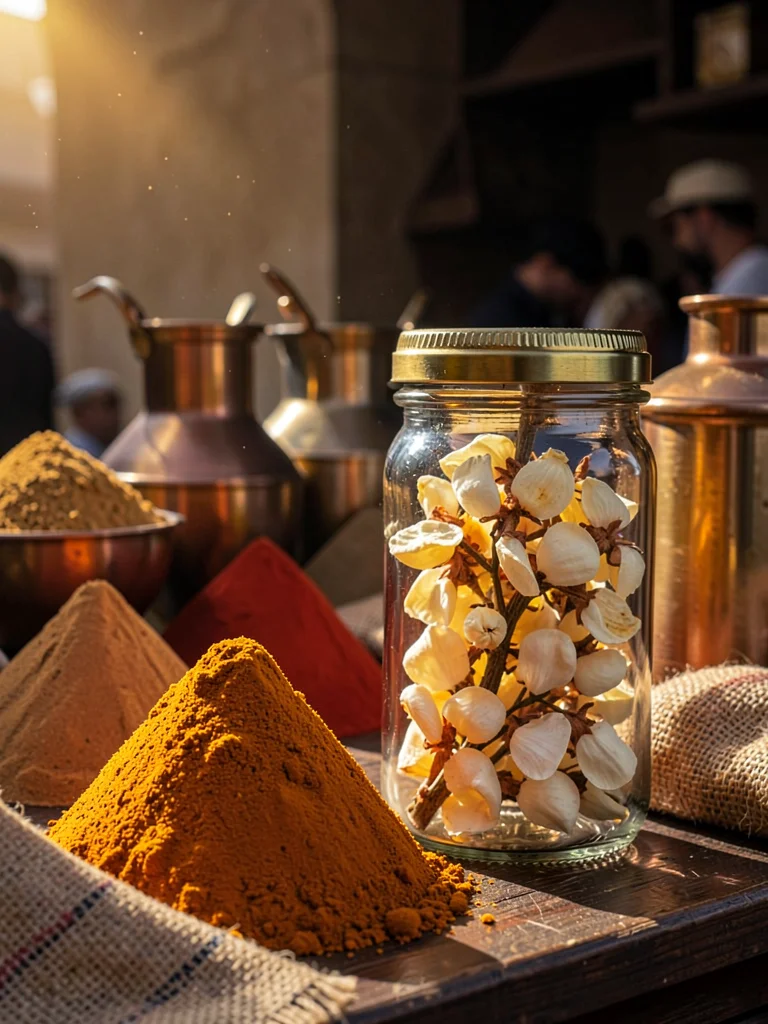 Dried Orange Blossom in Glass Jar