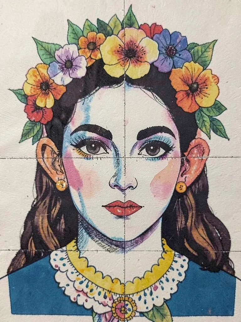 Woman with flower crown