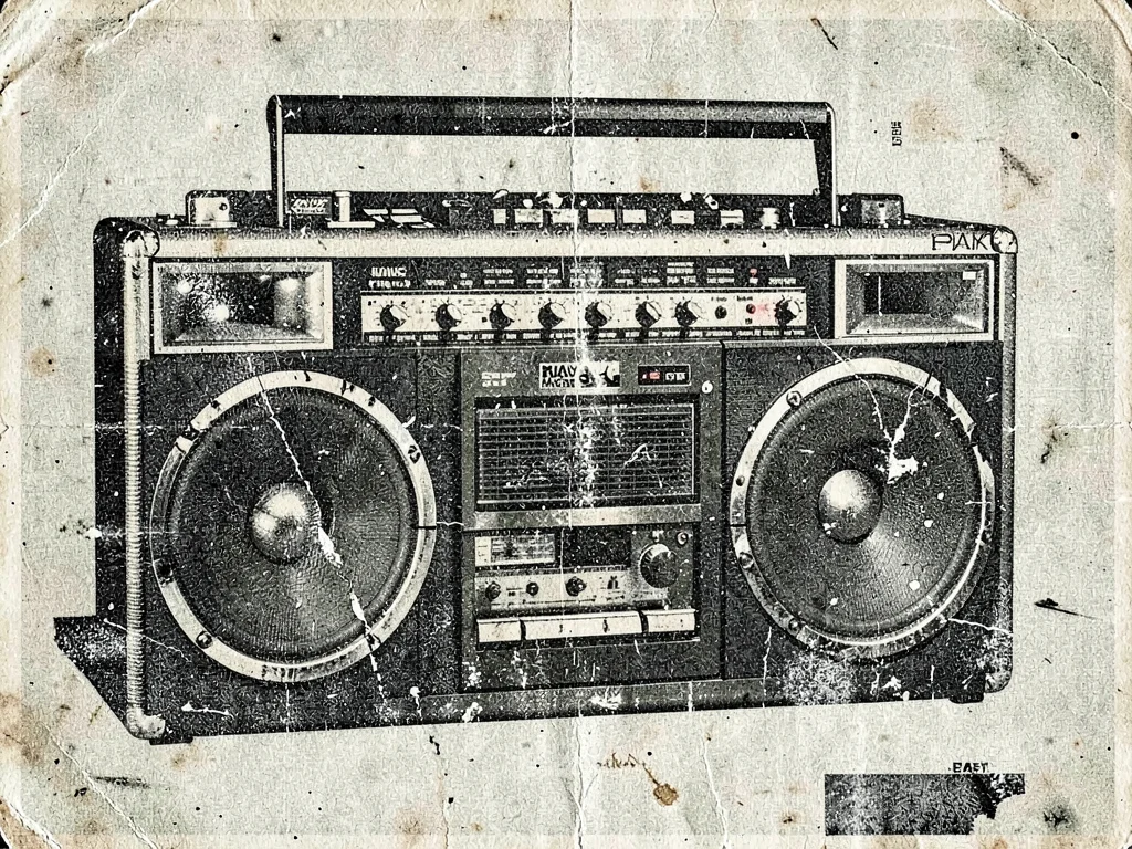 Grunge nineties boombox