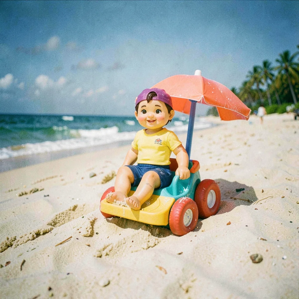 Beach toy camera look