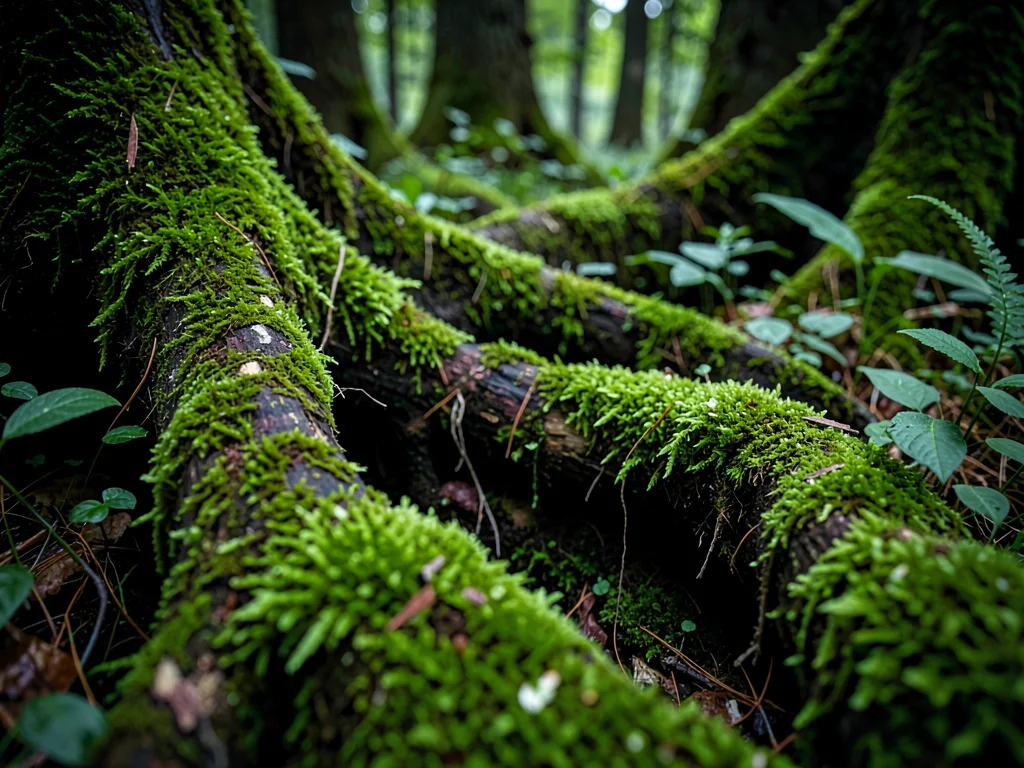 Root exposure moss colonization pattern