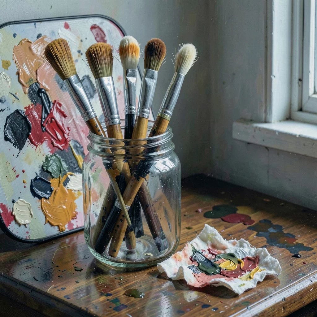 Oil painting, portrait, realistic but painterly, visible brushstrokes on linen, 