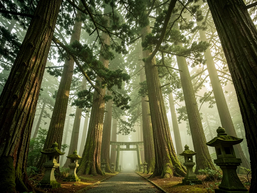 Shinto Cedar Avenue at Dawn