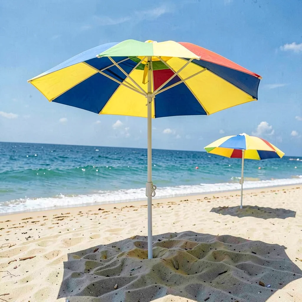 Beach umbrellas geometric