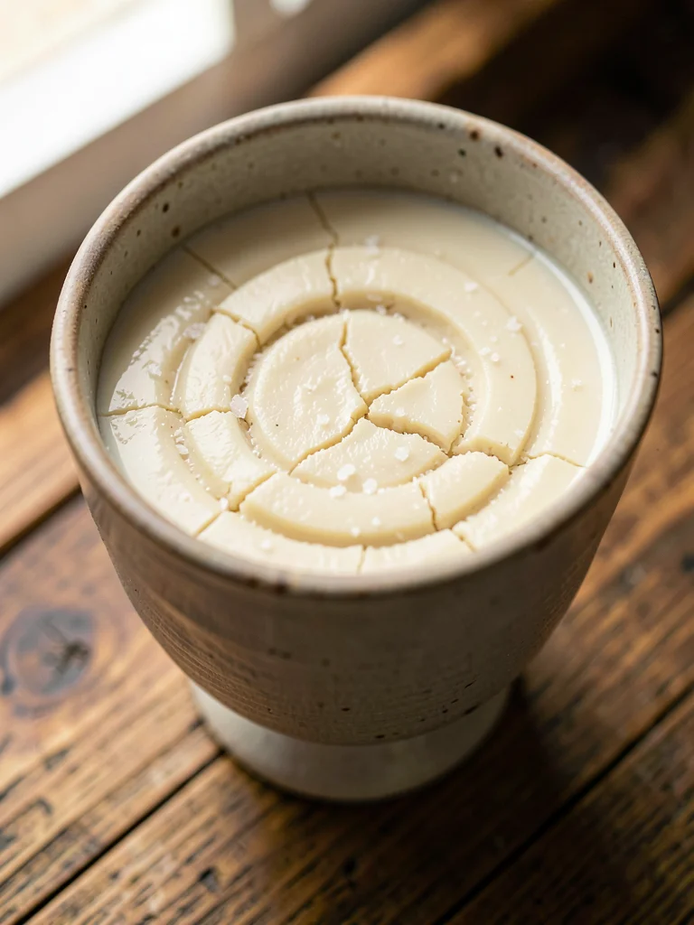 White Miso Salt Crust — Concentric Rings in Ceramic Kame