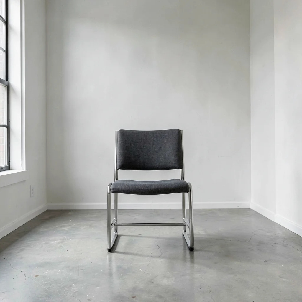 Single chair in empty room
