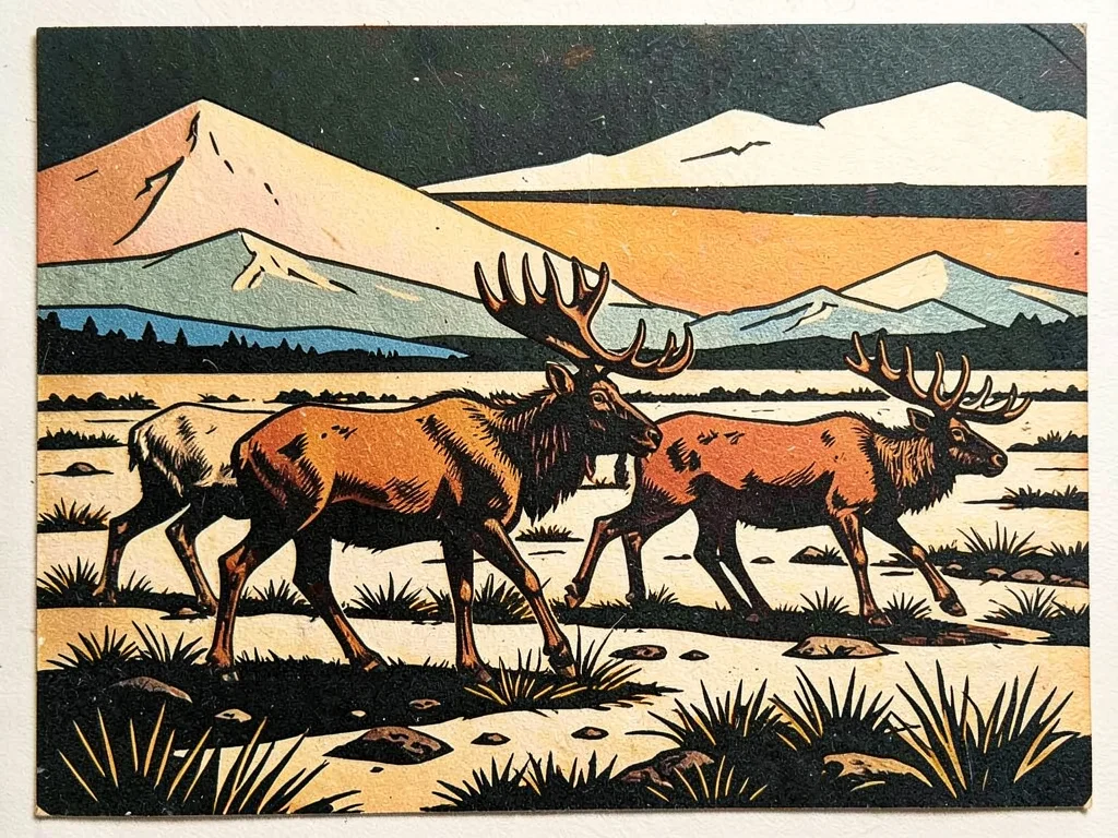Reindeer herd on tundra
