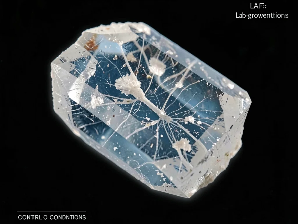 Lab-grown crystal showing control conditions