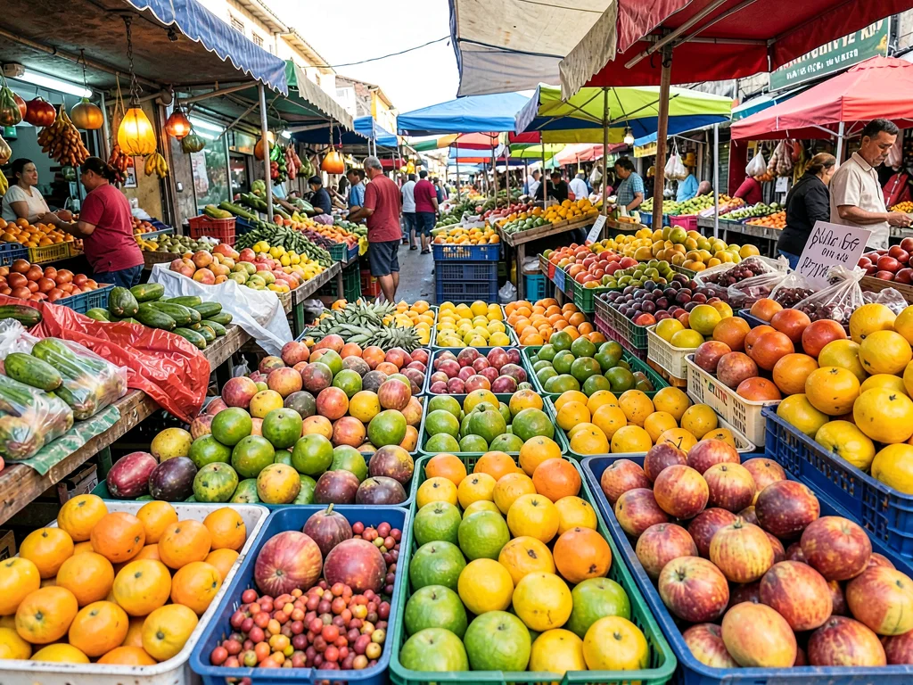 Fruit market color abundance