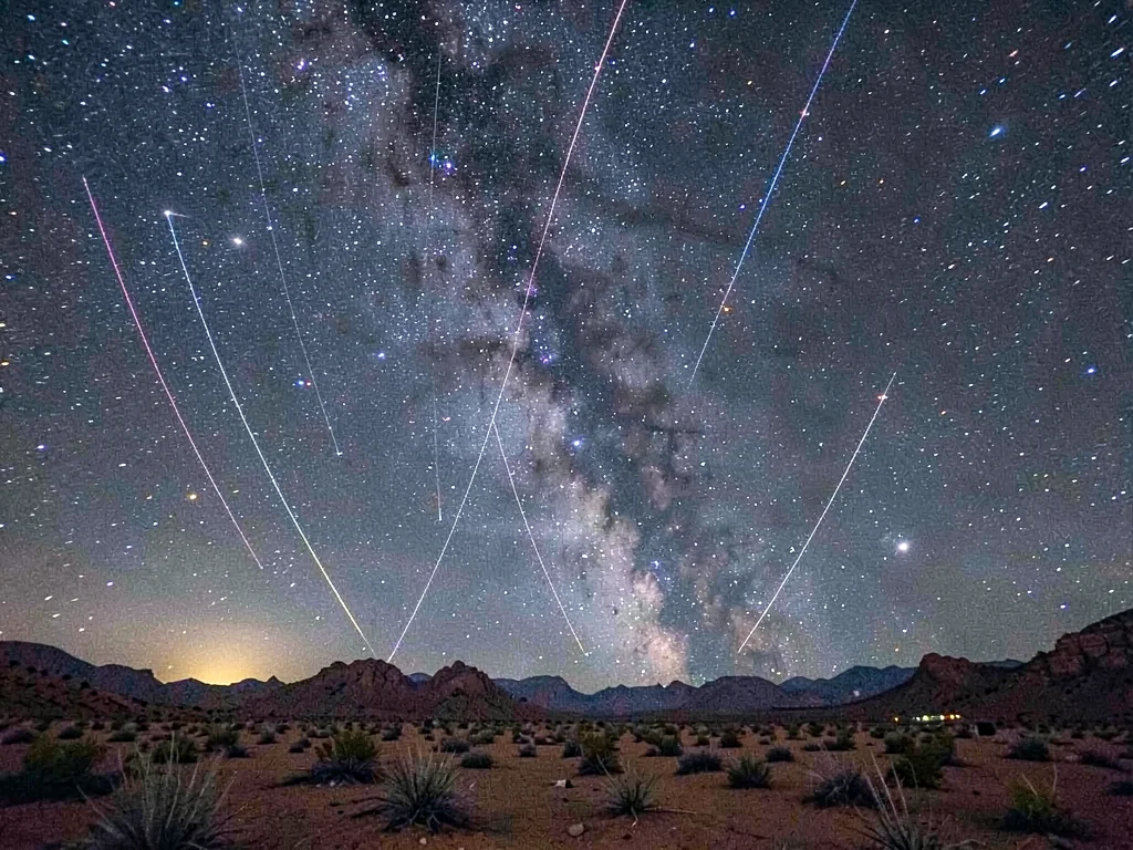 Milky Way plus trails in single exposure