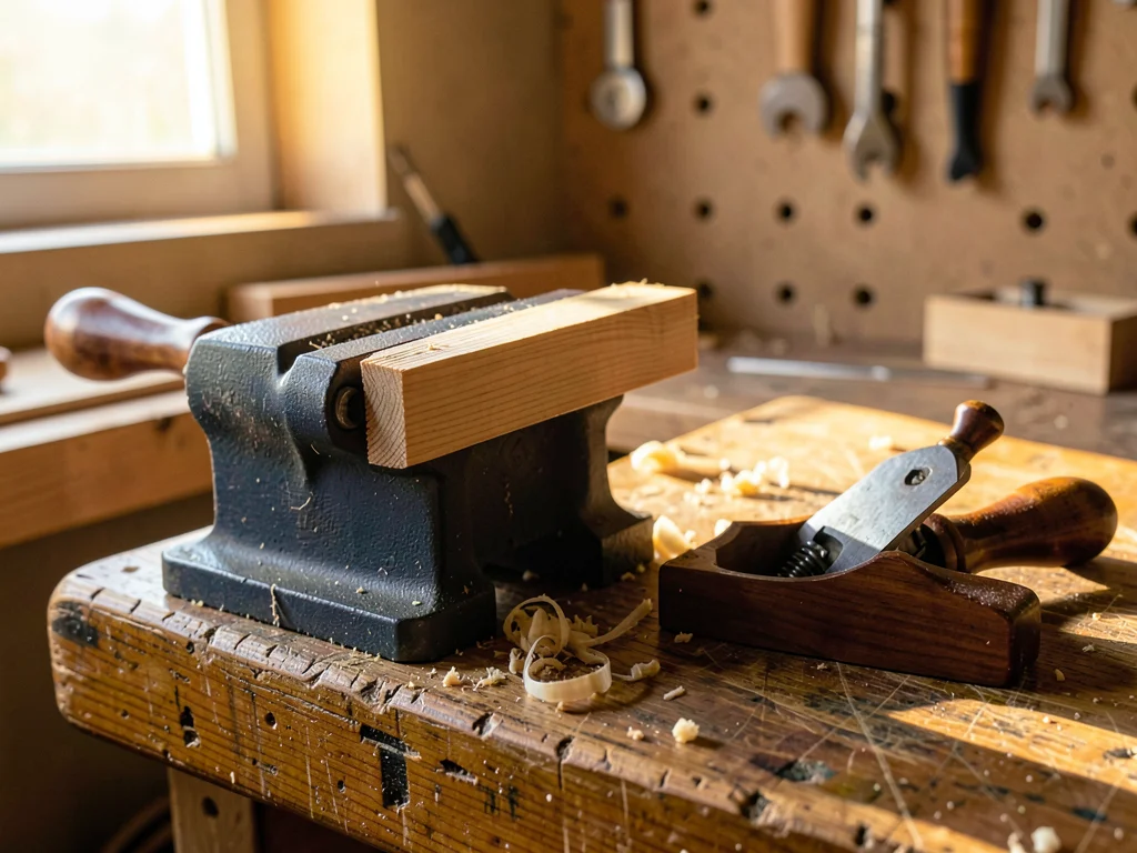 Bench Vise Pine Board Workshop