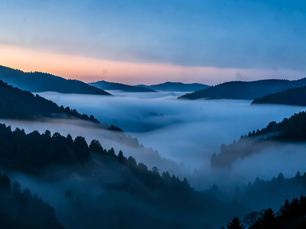 Three depth layers of fog creating natural gradient