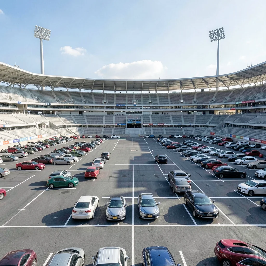Stadium parking grid