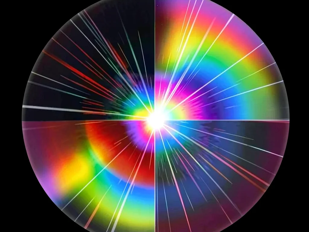 Impact stress radiating from point