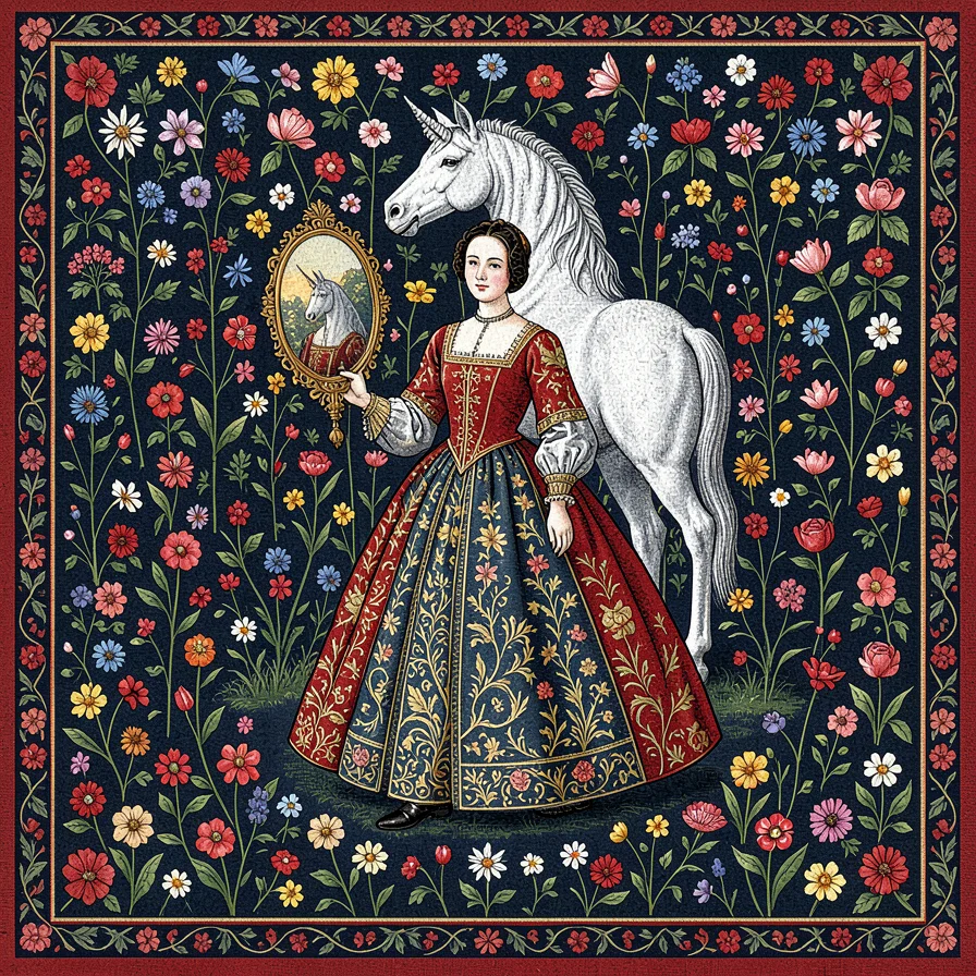 Sense of Sight: Lady with Mirror and Unicorn